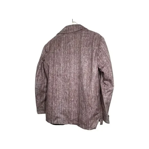 Vintage 60’s 70’s Style Lightweight Jacket Brown Fully Lined Size Medium